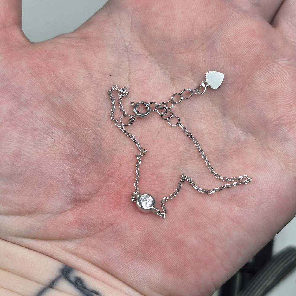 Silver 925 Bracelet with Crystal Pendant